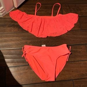 pink swim suit set